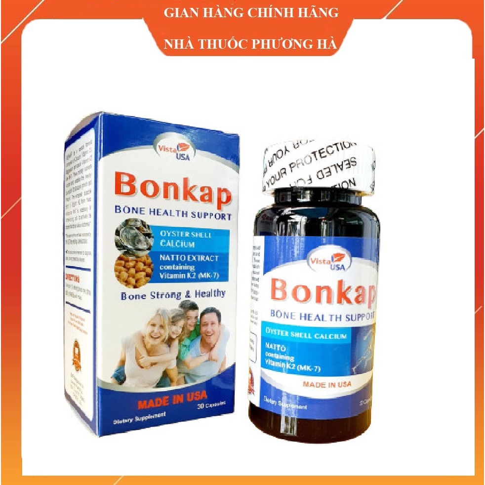 BONKAP Viên uống bổ sung Canxi hữu cơ ( Nhập khẩu Chính Hãng Mỹ)