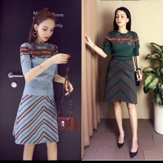 Bộ váy len hàng nhập