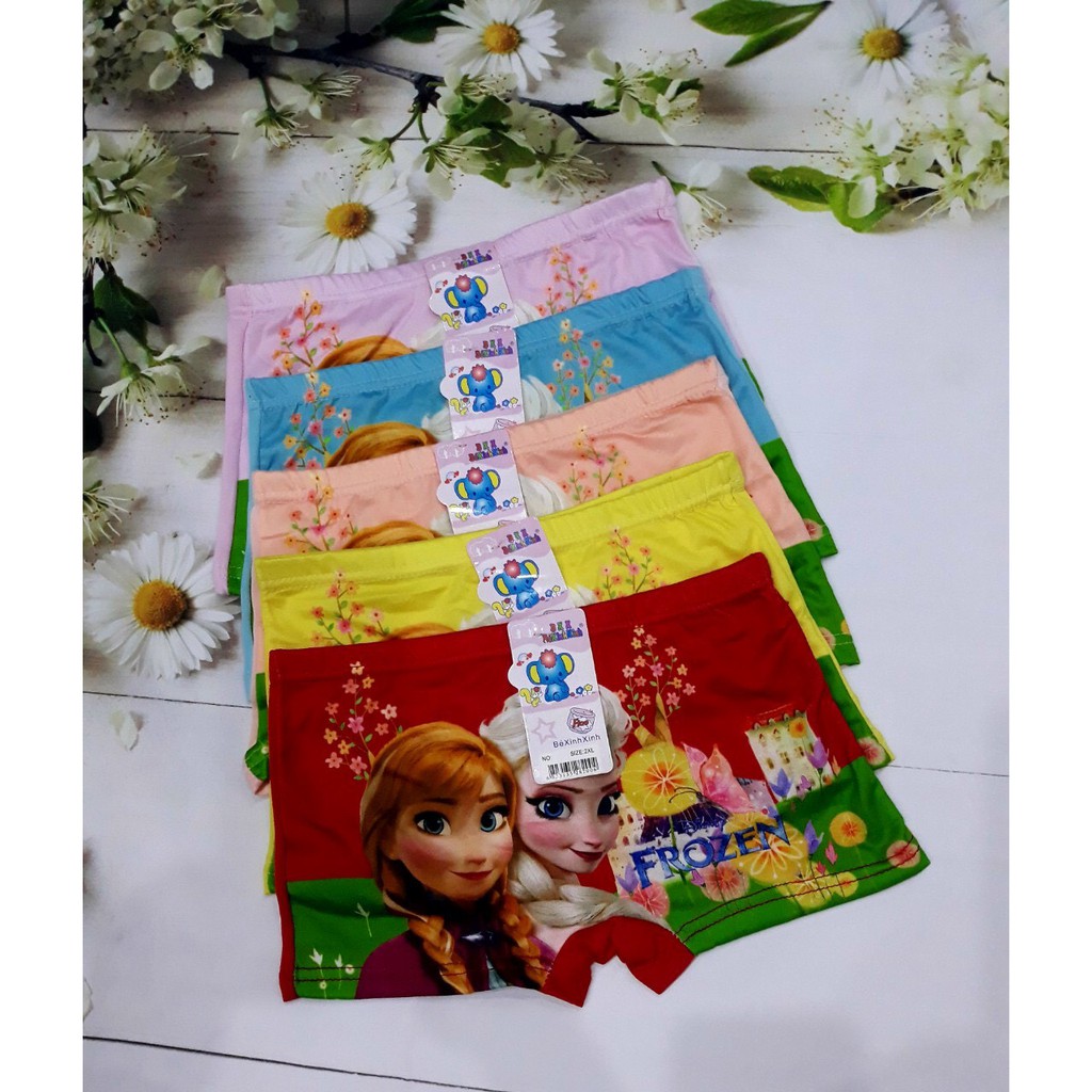 Quần chíp đùi cho bé gái( quần chíp đùi hình elsa, anna)