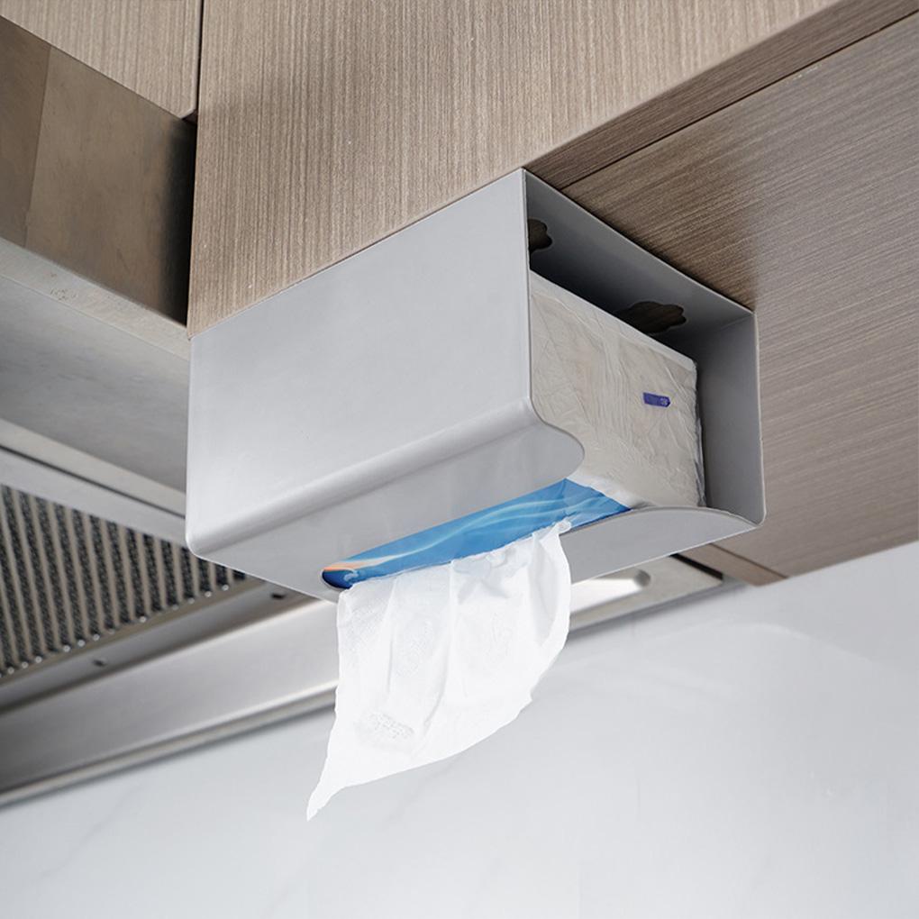 Hộp Đựng Khăn Giấy Gắn Dưới Tủ / Tường Tiện Dụng Cho Gia Đình