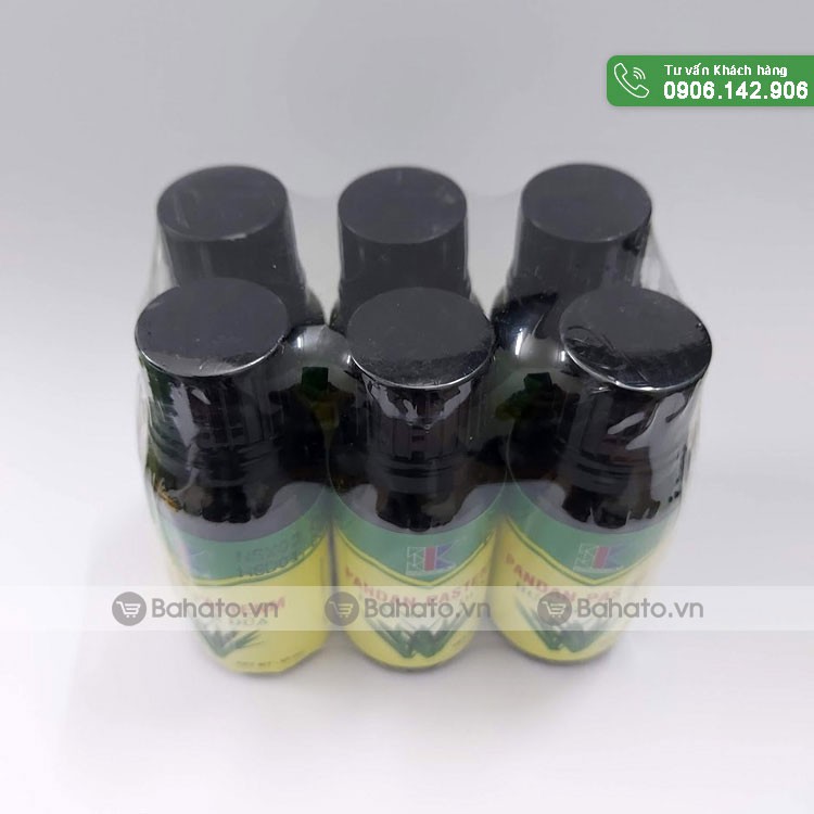 Lốc 6 lọ hương lá dứa có màu xanh 3K 20ml