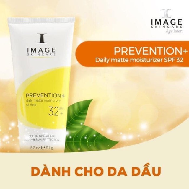 Kem chôngd nắng Image skincare spf 32+ cho da nhờn