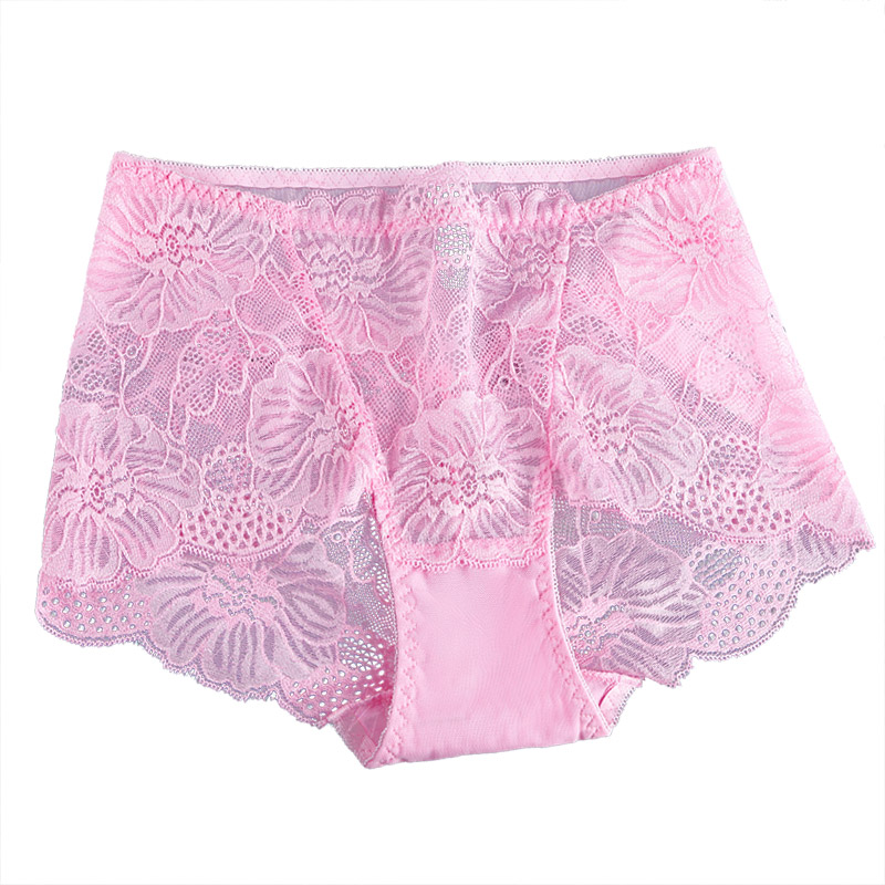 AOFEIQIKE Quần Lót Lụa Lưng Cao Phối Ren Quyến Rũ Cho Nữ