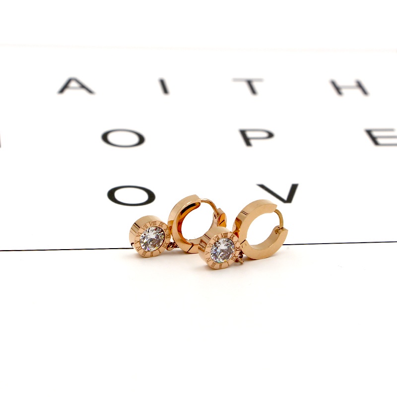 Bông tai nữ titan Zircon đính đá E5-308c - CAM KẾT KHÔNG BAY MÀU