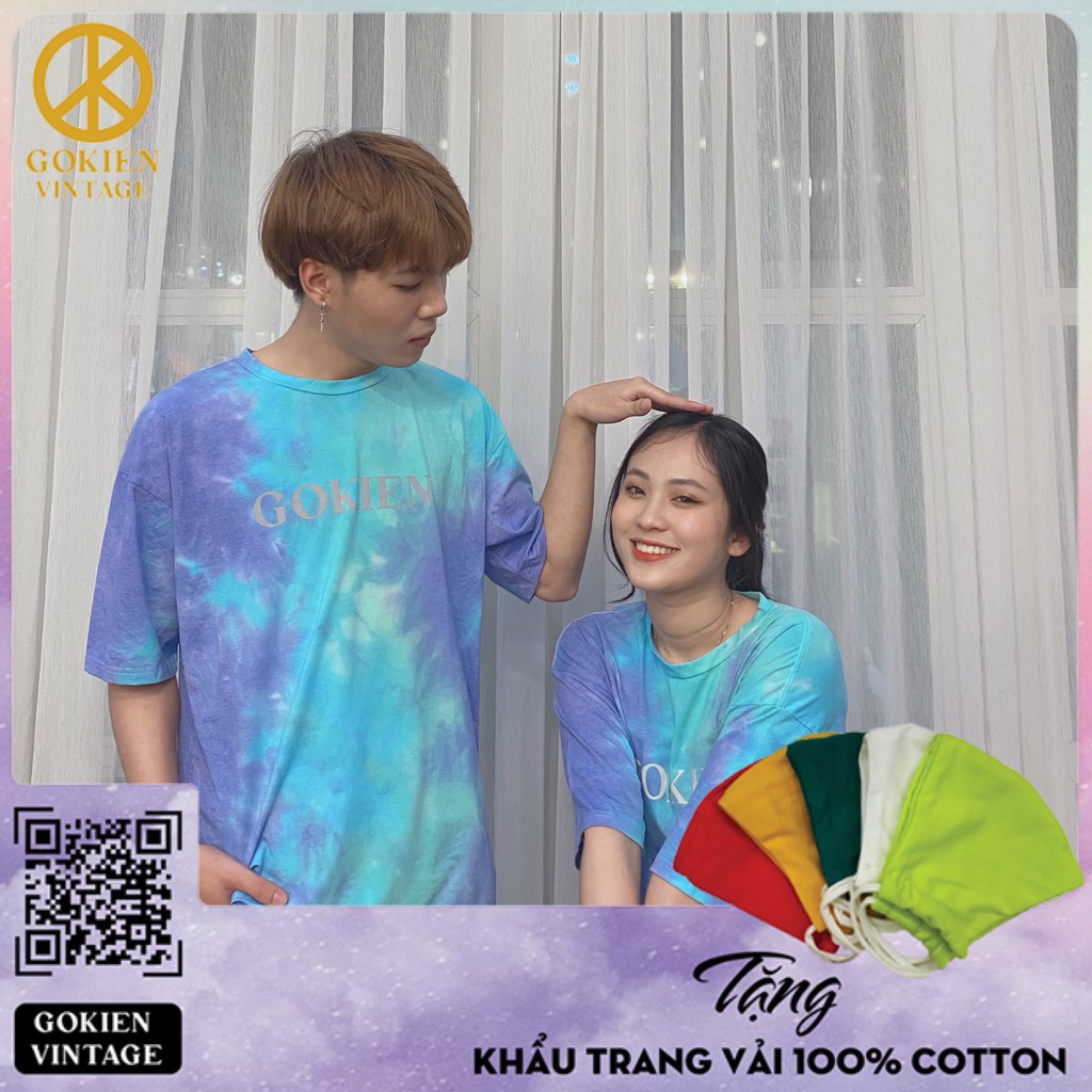 Áo loang xanh dương PHẢN QUANG-GOKIEN unisex oversize | BigBuy360 - bigbuy360.vn