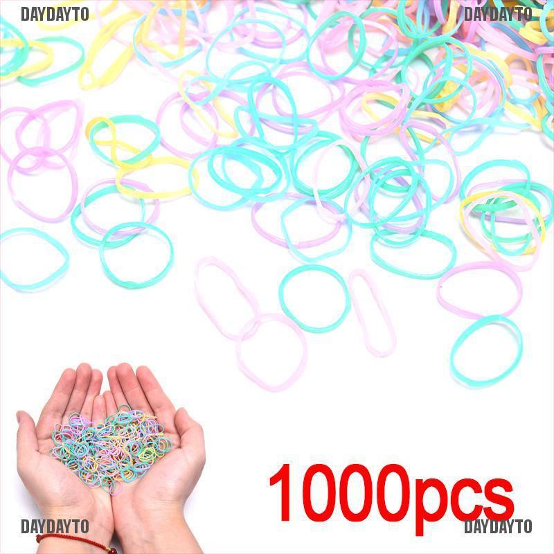 Dây Buộc Tóc Co Giãn Nhiều Màu Sắc 1000 Cái Cho Bé Gái