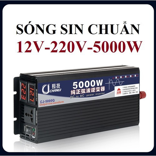 Bộ Kich điện sóng sine chuẩn 12V lên 220v 5000w