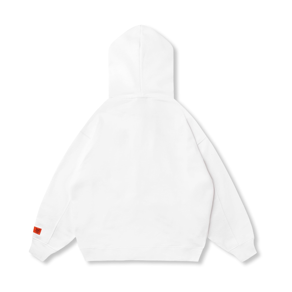 Áo Hoodie Zipper SLY Flora White