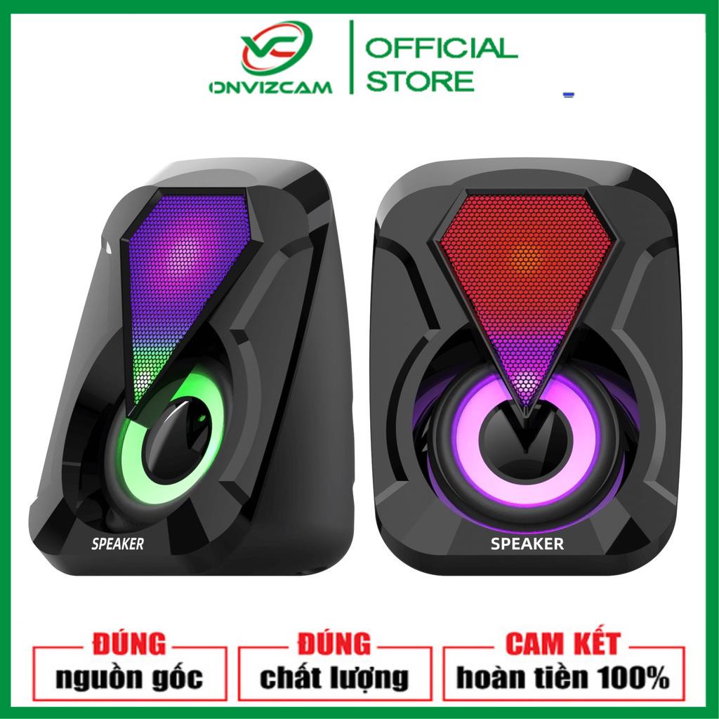 Loa vi tính mini các phiên bản hot để bàn cao cấp âm thanh siêu trầm có đèn led 7 màu - NK