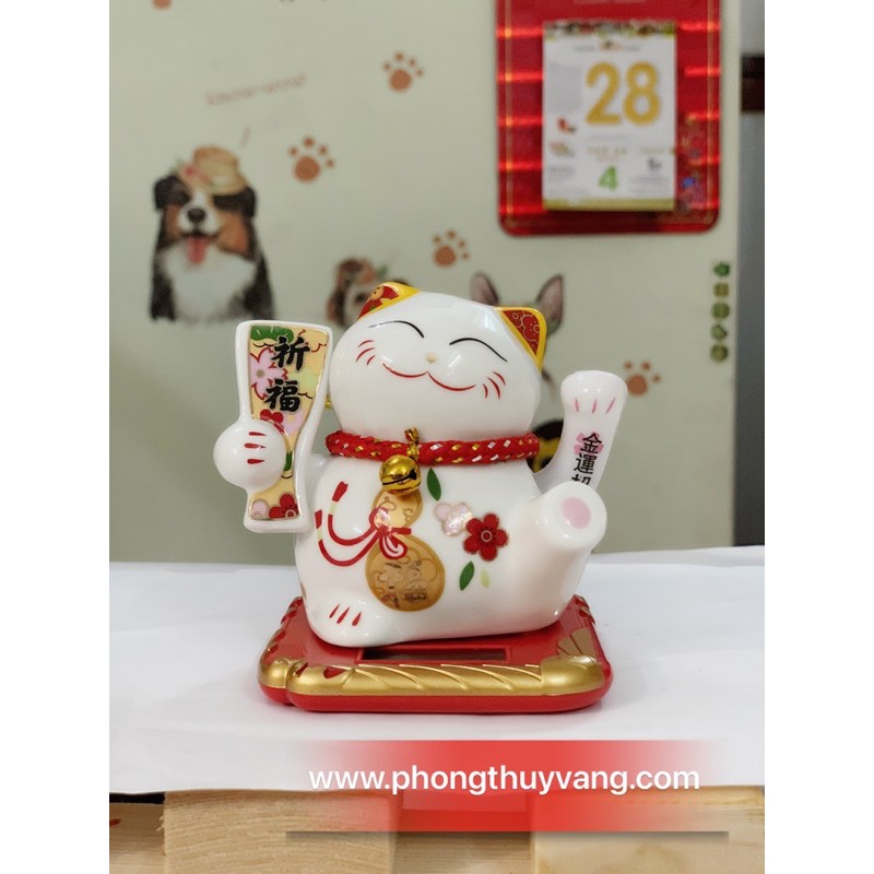 🔸️Mèo Thần Tài vẫy tay Năng Lượng Mặt Trời 12cm | BigBuy360 - bigbuy360.vn