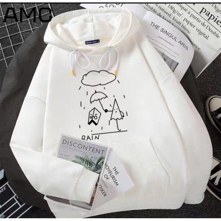 Áo hoodie trời mưa chất nỉ bông dày siêu ấm