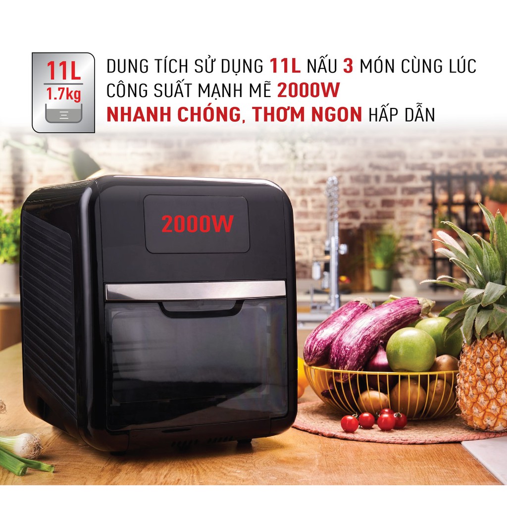 [Mã ELTEFALWL5 giảm 10% đơn 500K] Nồi chiên không dầu Tefal 9 trong 1 Easy fry Oven &amp; Grill FW501815