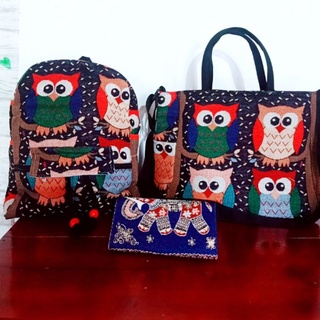 Combo Túi làn to + balo to+Ví thổ cẩm 135k