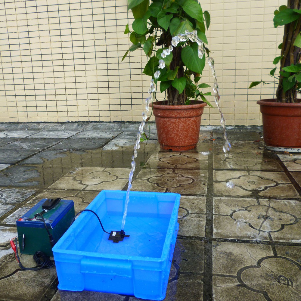 Máy bơm nước bể cá mini DC 12V 9W chống thấm nước tiện lợi