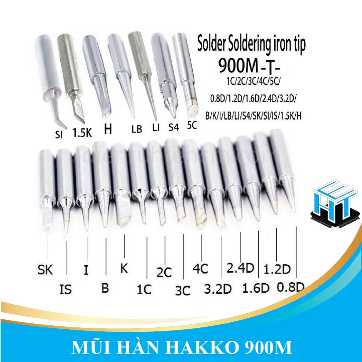 Mũi hàn Hakko - 900M - T.Đầu mũi hàn Hakko 900M-T nhật bản cho trạm hàn 936 hàng cao cấp