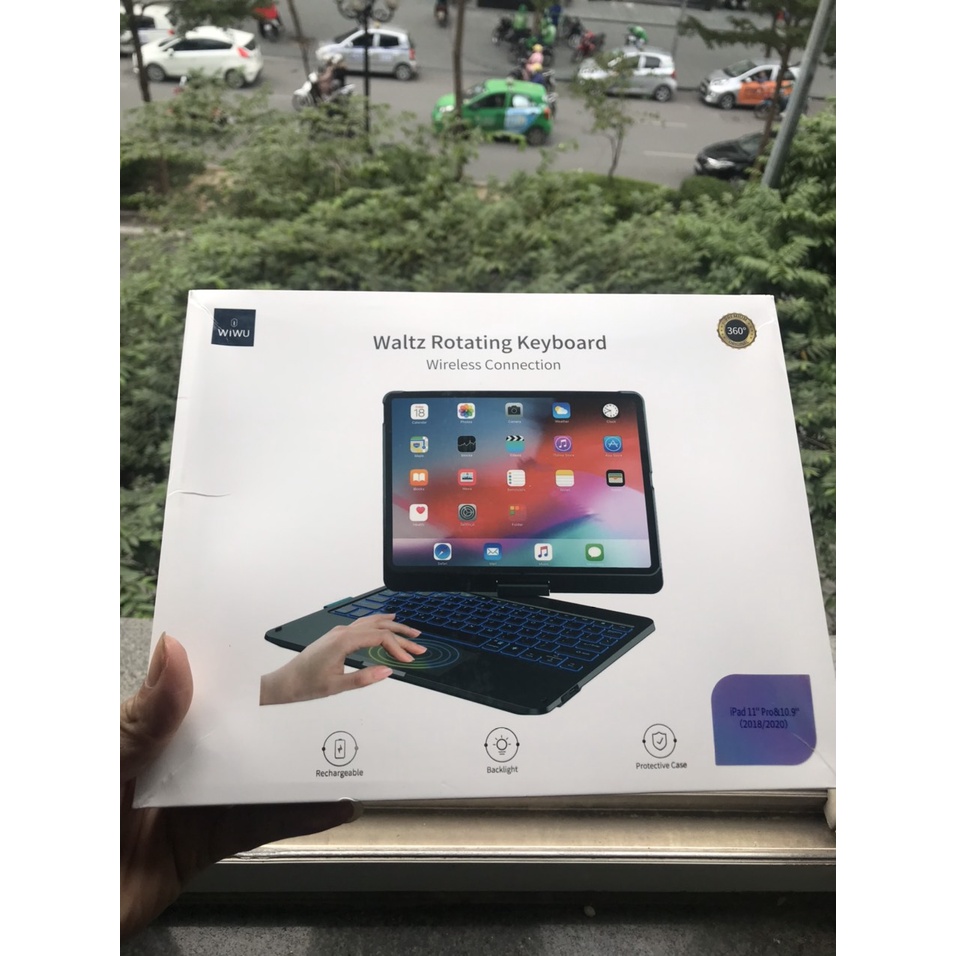 Case kèm bàn phím chuột touchpad xoay màn hình 360 WIWU Waltz Rotating IPad 10.2/10.5/10.9/11/12.9/10.1