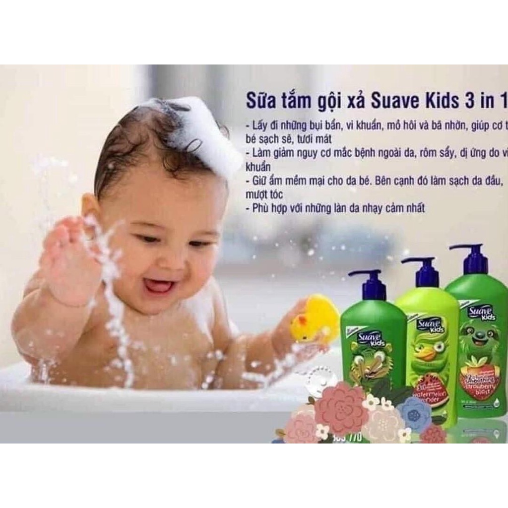 Sữa tắm gội Suave Kids 532ml - 1180ml