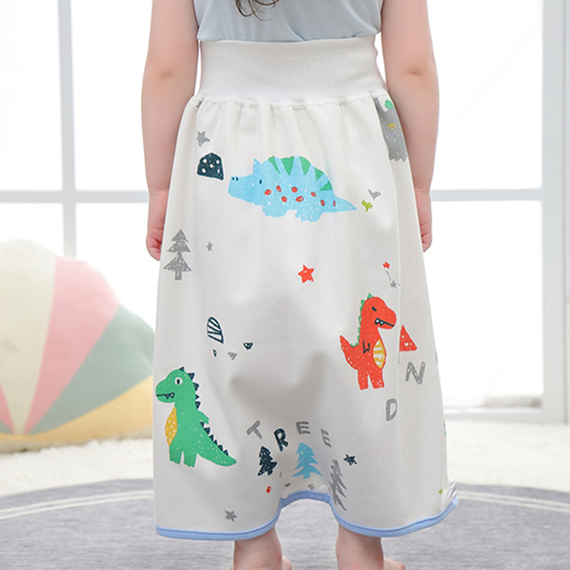 Tã váy bằng vải cotton chống thấm nước có thể giặt sạch tiện lợi cho bé gái