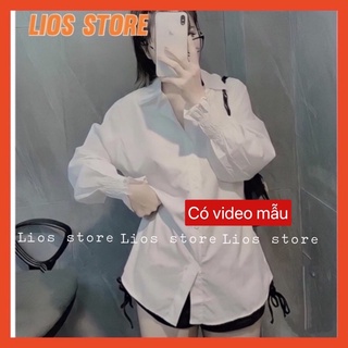 Áo sơ mi nữ trắng tay bo chun áo tay bồng tiểu thư màu trắng cực sang chảnh chống nhăn không nhàu
