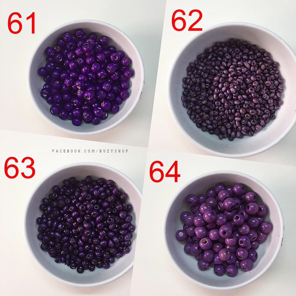 Hạt gỗ 4mm-12mm nguyên liệu thủ công]