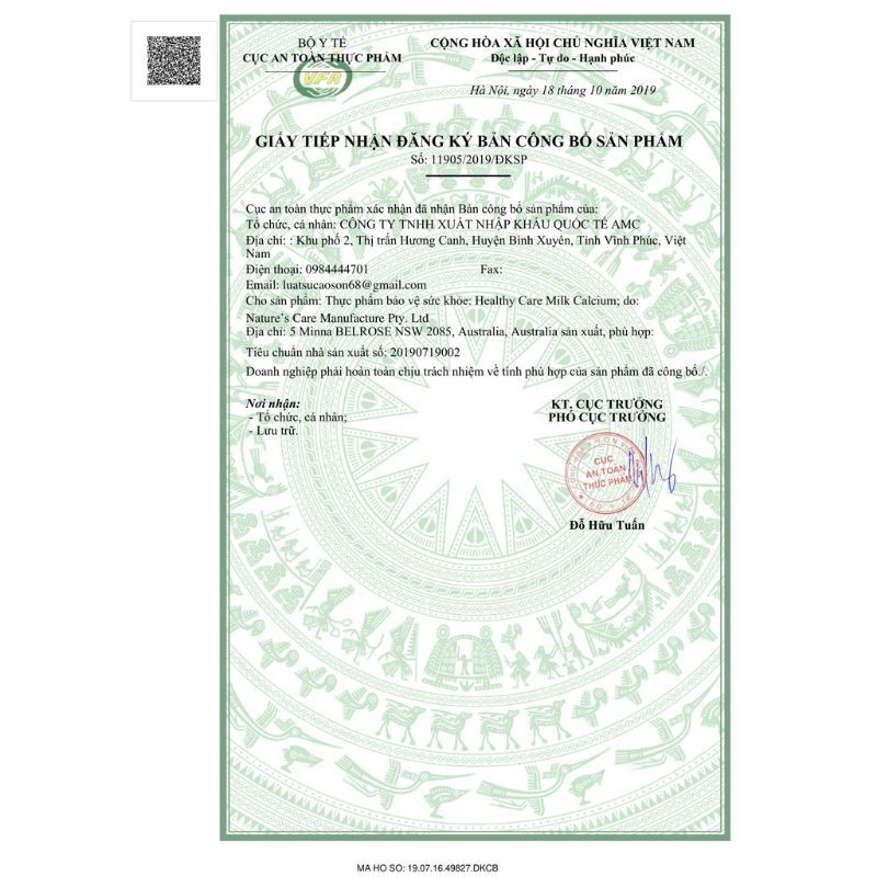 Canxi Milk Healthy Care Úc vị sữa bò cho bé 60 viên, tăng chiều cao, phát triển xương khớp, răng, ko còi date xa- Jess18 | Thế Giới Skin Care
