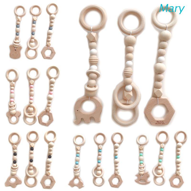 Set 3 giá treo đồ chơi bằng gỗ cứng hình hoạt hình phong cách Bắc Âu trang trí phòng trẻ em