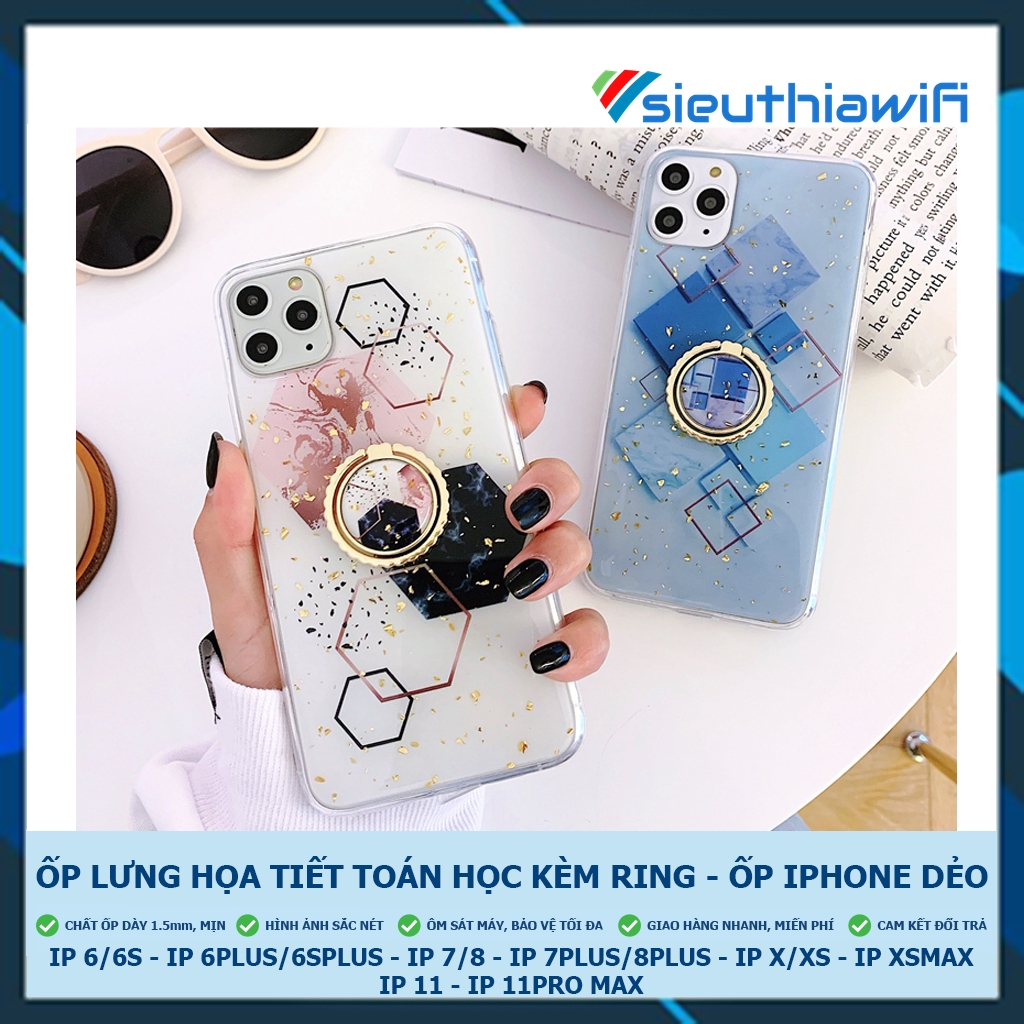 Ốp lưng iphone toán kèm ring 5/5s/6/6plus/6s/6splus/7/7plus/8/8plus/x/xr/xs/11/12/pro/max/plus/promax - Awifi Case G3-5