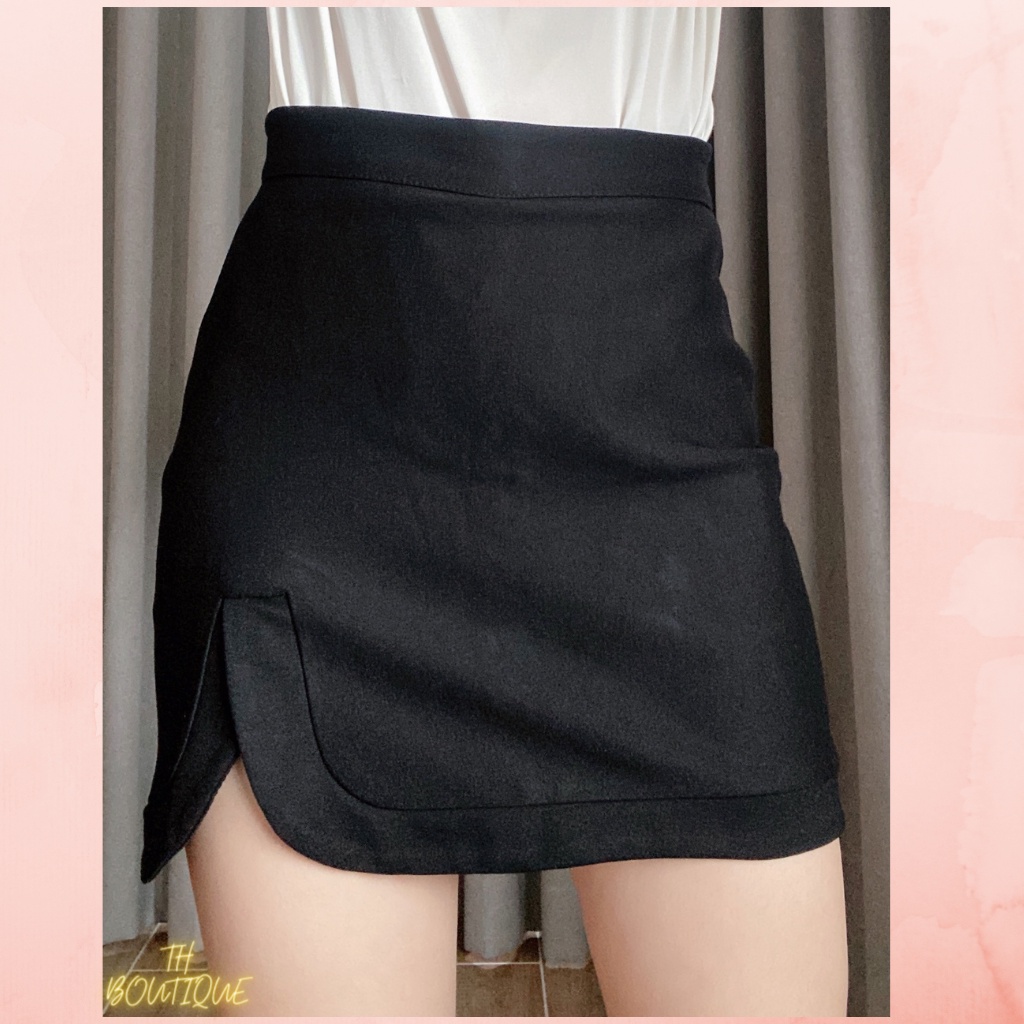 Chân váy công sở TH Boutique TH006 chất tuyết mưa co giãn cách điệu đùi có quần trong Free Size (100% ảnh thật-tự chup)