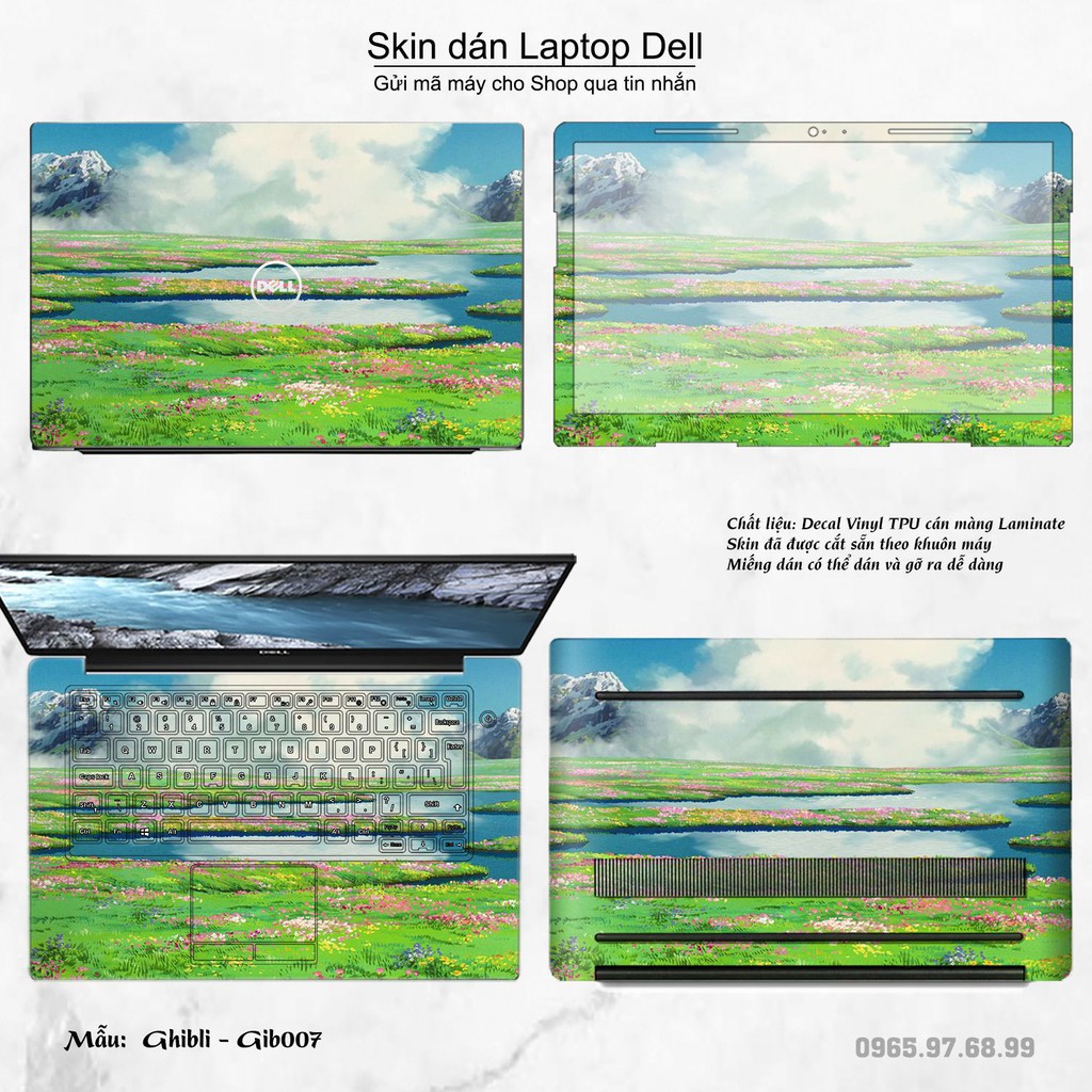 Skin dán Laptop Dell in hình Ghibli (inbox mã máy cho Shop)