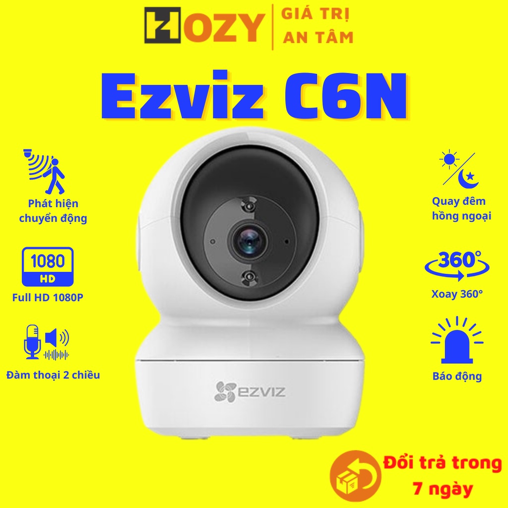 [Mã ELHAMS5 giảm 6% đơn 300K] Camera wifi xoay 360 Ezviz C6N TY 1080p(2M) 2K 4mpx