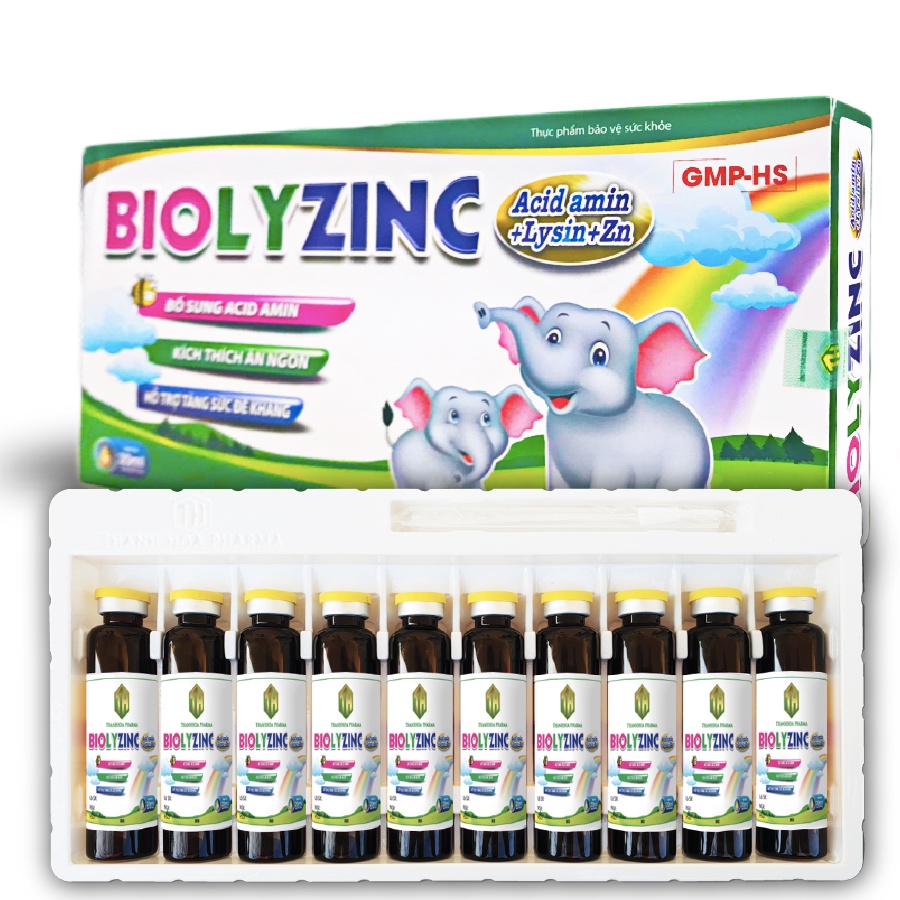 Biolyzinc - Kích thích ăn ngon, bổ sung acid amin, lysin, kẽm cho trẻ biếng ăn - Ameriver - Nhà thuốc An Đức