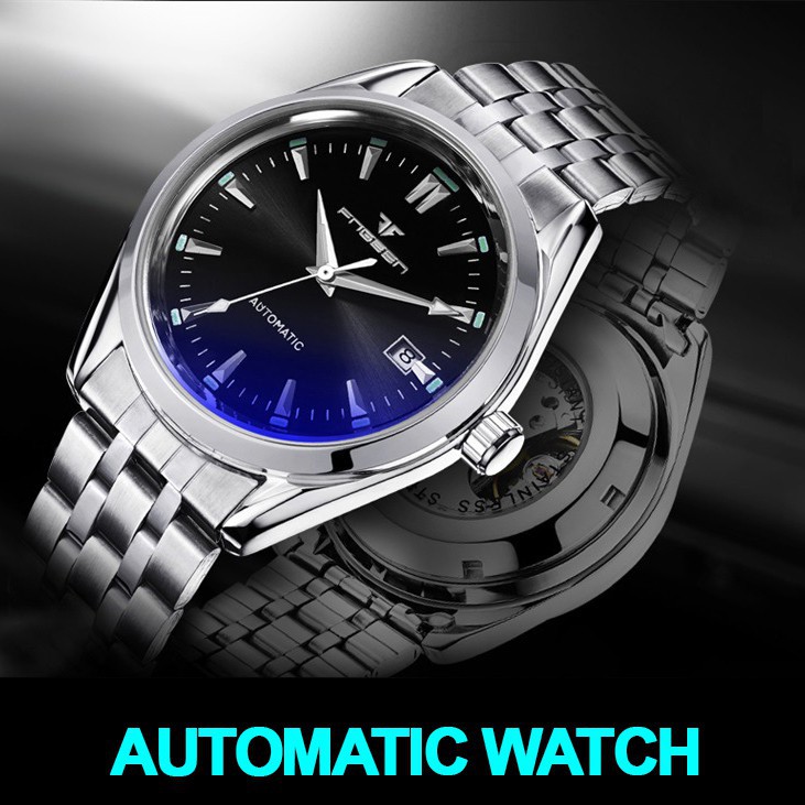 Đồng hồ nam cơ tự động FNGEEN automatic, chống nước chống xước, có lịch ngày