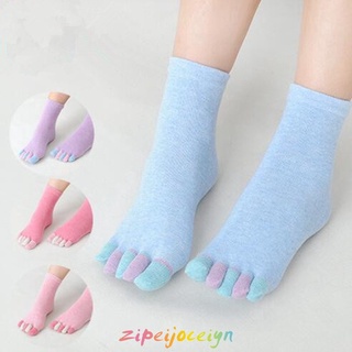 Vớ cotton nguyên chất tách năm ngón màu sắc kẹo ngọt dành cho nữ
