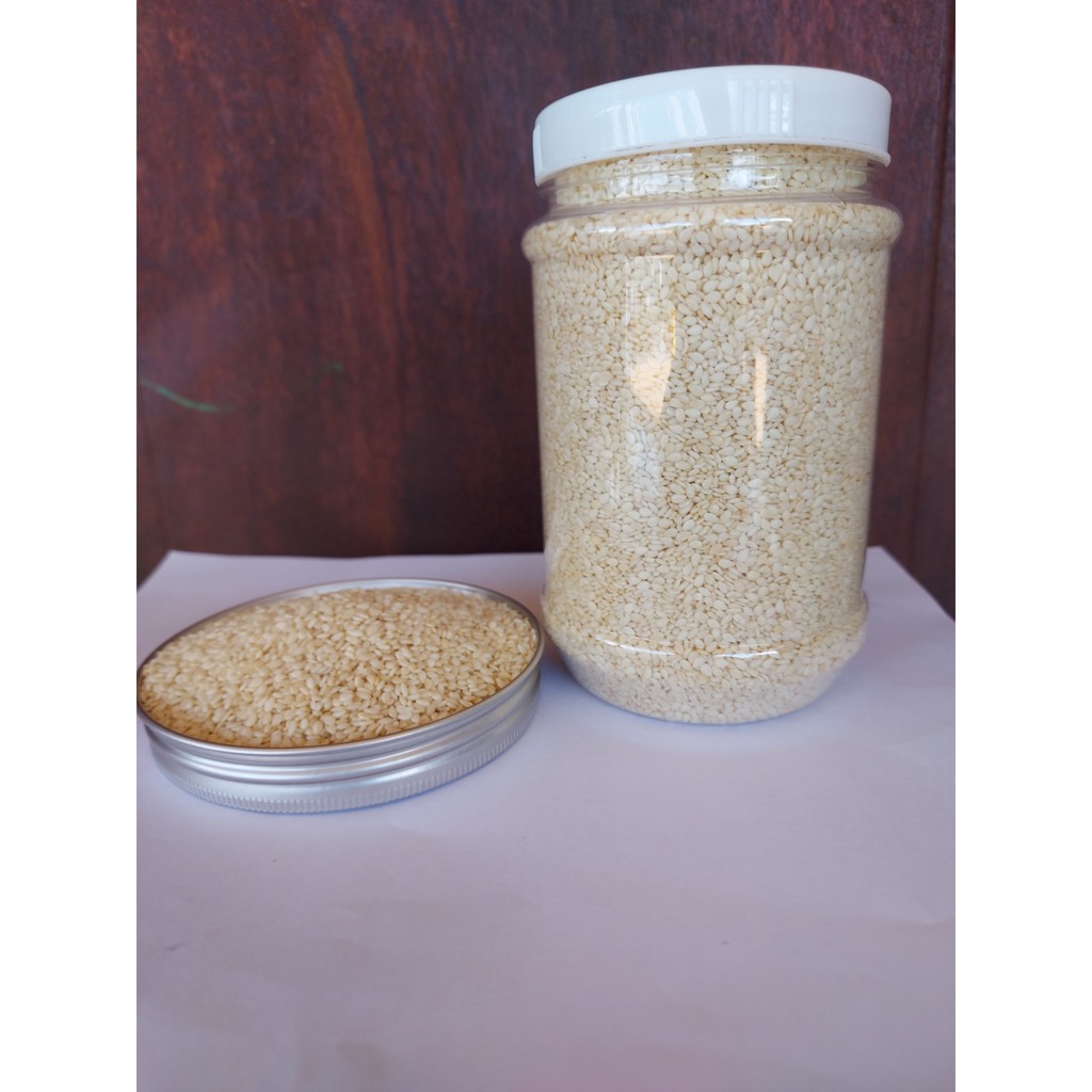 500gr Mè trắng hữu cơ rang củi, Mè trắng sống, Mè rang sẵn