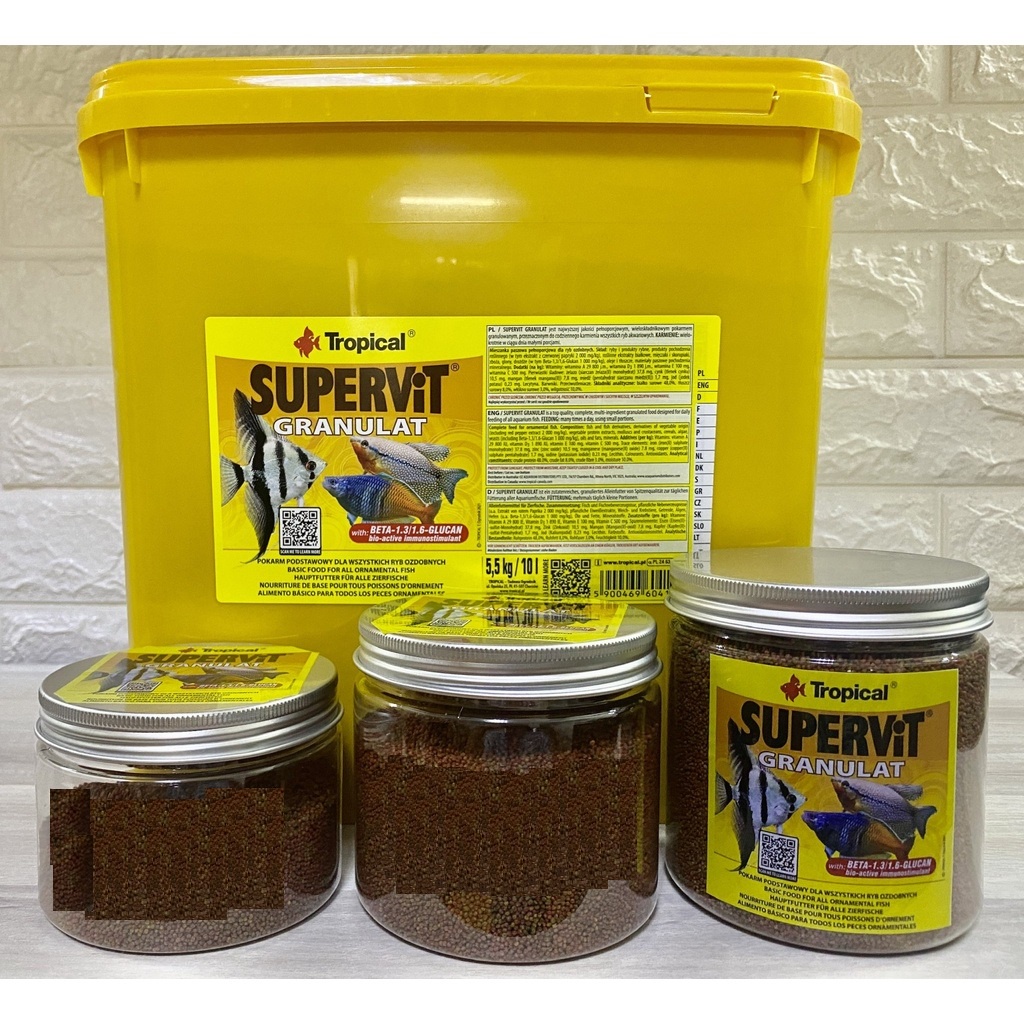 Thức ăn Tropical SUPERVIT GRANULAT - Cám tropical dạng tổng hợp -cho các dòng cá thủy sinh-shopleo