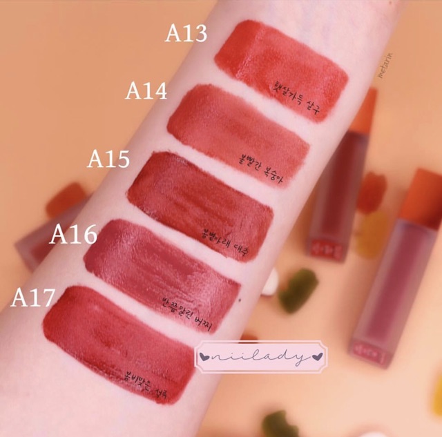 (A01 đến A17) Son Black Rouge Air-Fit Velvet Tint | Thế Giới Skin Care