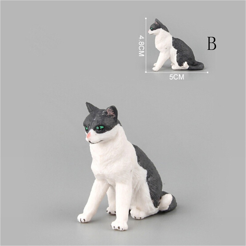 ღBLIღ Farm Simulation Mini Cat Animal Model Plastic Figures Decoration Kids Gift Toy [FS]