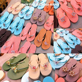 Dép Lào Xỏ Ngón Nữ - Dép Kẹp Nữ Havaianas tặng Charm Đá Ngẩu Nhiên