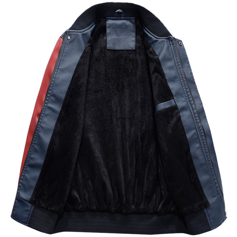 Áo Khoác Da Chống Gió Ấm Áp Phong Cách Âu Mỹ Cho Nam