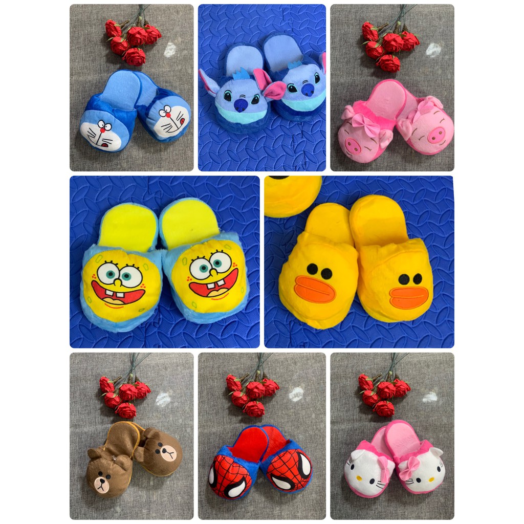 DÉP BÔNG TRẺ EM HÌNH THÚ CUTE - DÉP FREE SIZE