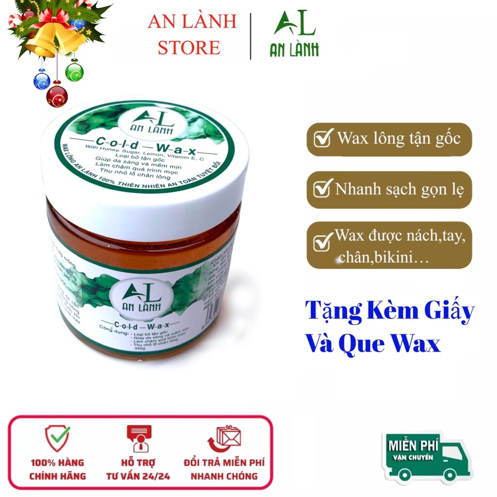 Wax Tẩy Lông An Lành Chính Hãng ( Tặng Que Gỗ Và 50 Giấy Wax ).