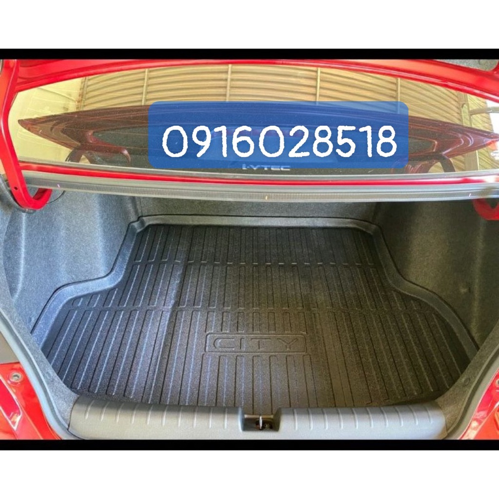 Thảm trải sàn cốp xe Honda City 2021 2022 Nhựa dẻo đúc khuân, chống thấm nước, chống ẩm mốc