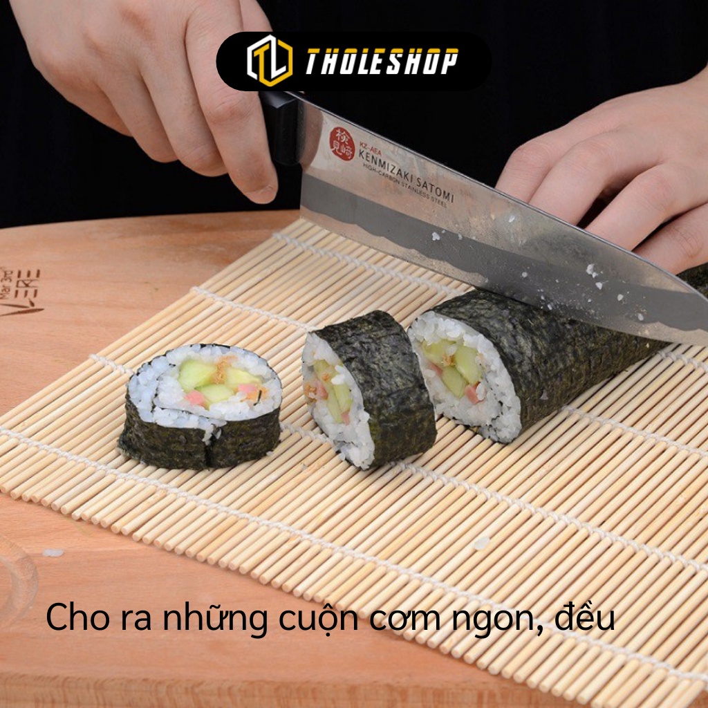 Mành Tre Làm Cơm Cuộn - Dụng Cụ Cuốn Shuhi, Kimbap Tặng Kèm Vá Múc Cơm Tiện Lợi 5179