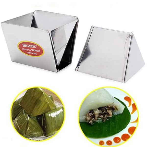Bộ 2 Khuôn Làm Bánh Giò Inox Cỡ Vừa Dragon Hàng VNCLC