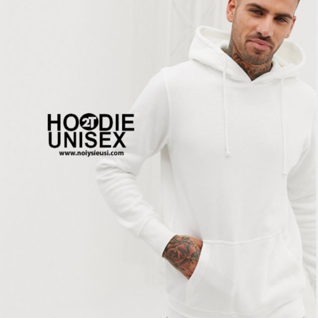 Áo Hoodie ♥️FREESHIP♥️ Nỉ Trơn Unisex - Màu Trắng | BigBuy360 - bigbuy360.vn