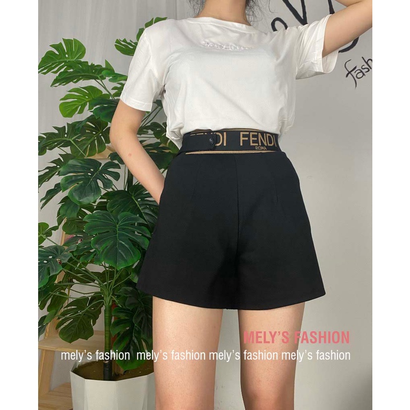 Quần short đùi nữ lưng cao DANCE cạp chun cao to bản chất UMi co giãn mặc nhà đi chơi QS09