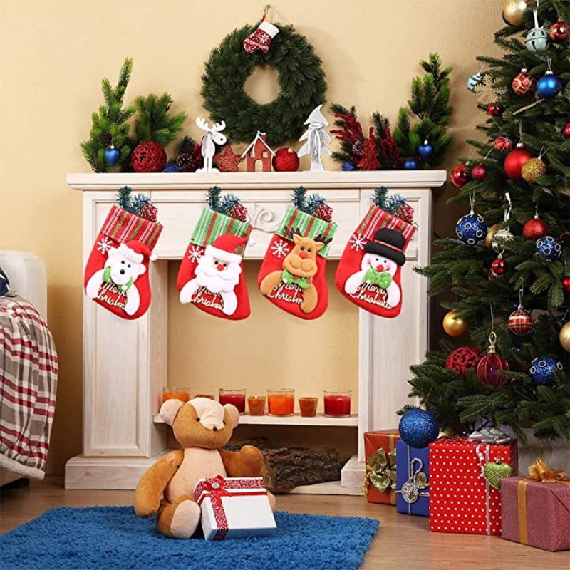 Vớ Treo Trang Trí Cây Thông Giáng Sinh Năm Mới Dành Cho Trẻ Em
