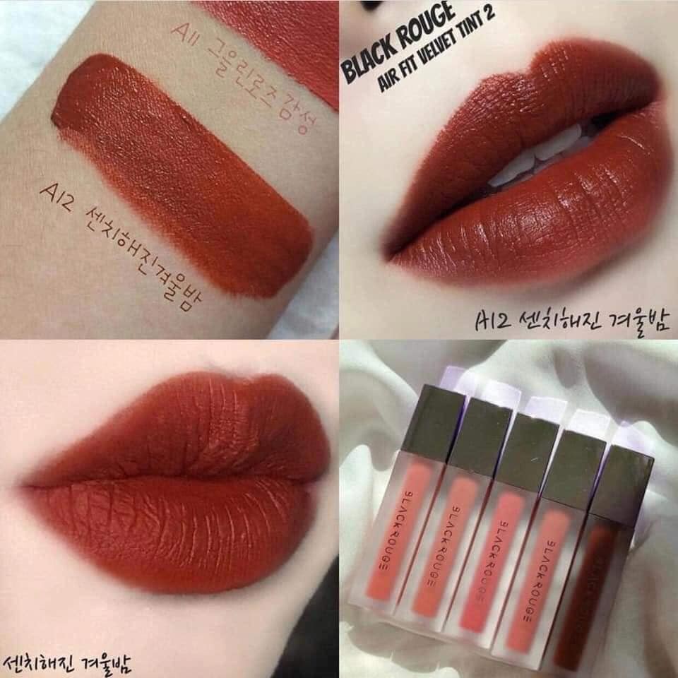 Son Kem Lì Black Rouge Air Fit Velvet Tint A12