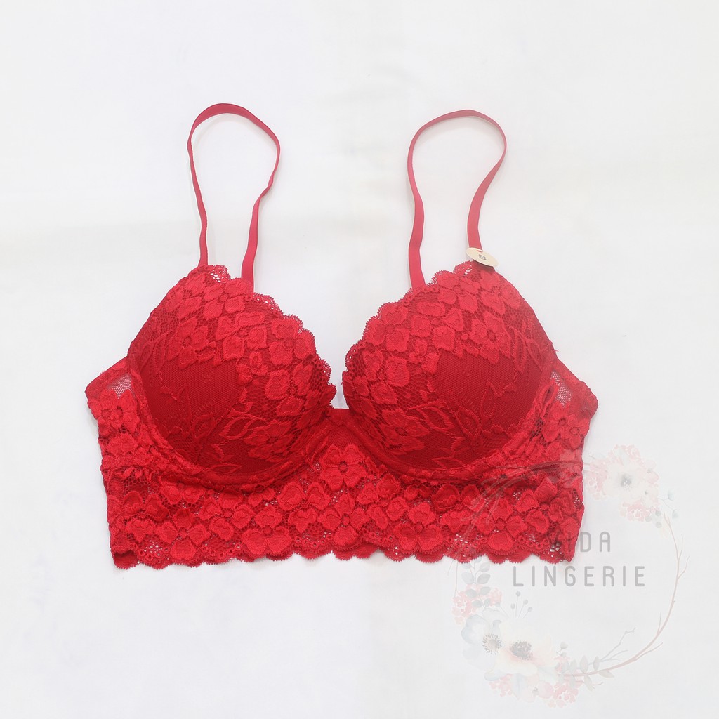 Áo bralette ren nổi có big size dáng croptop xuất dư