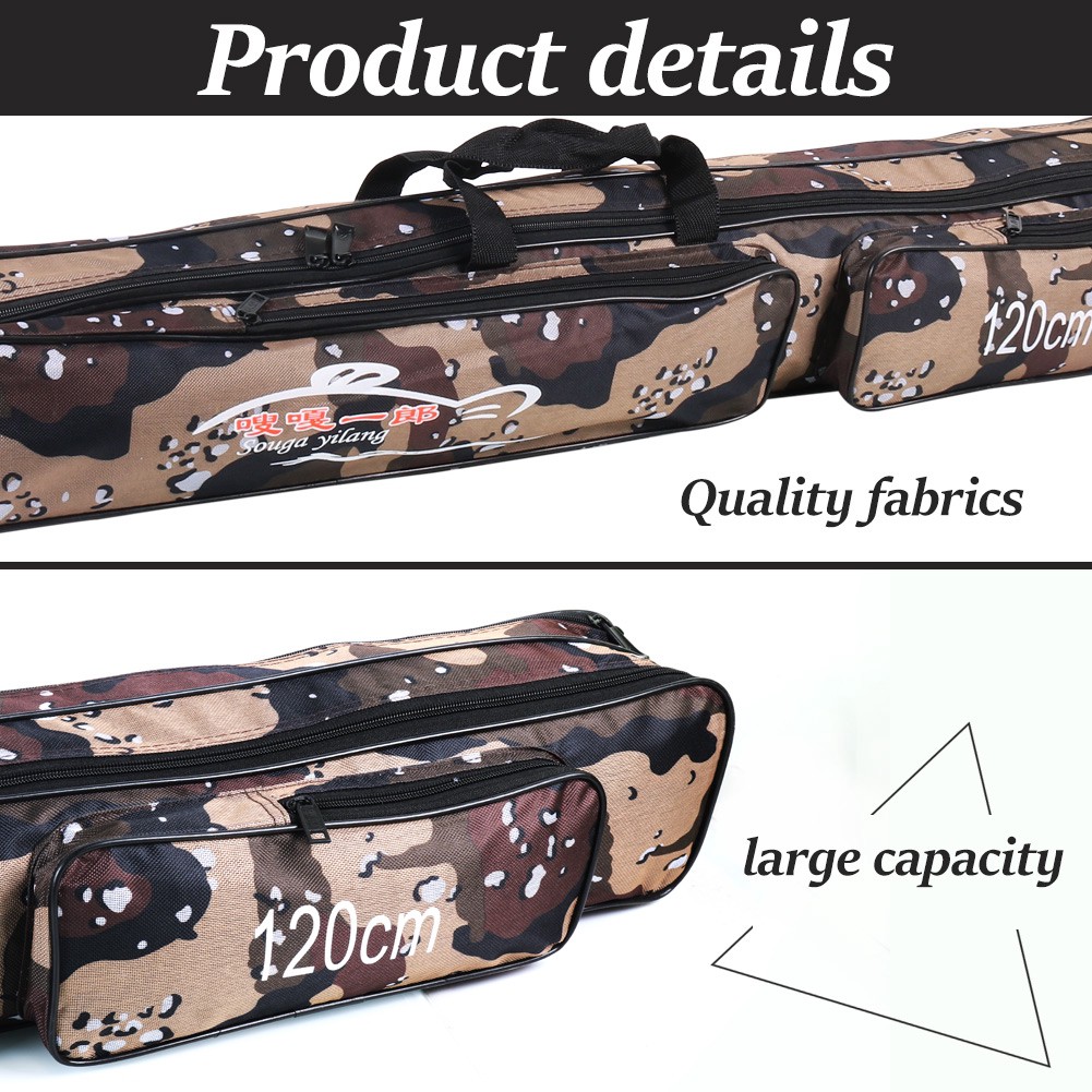 Sougayilang Fishing Rod Carrying Bag Large Capacity Multipurpose Outdoor Fishing Handy 80/120cm